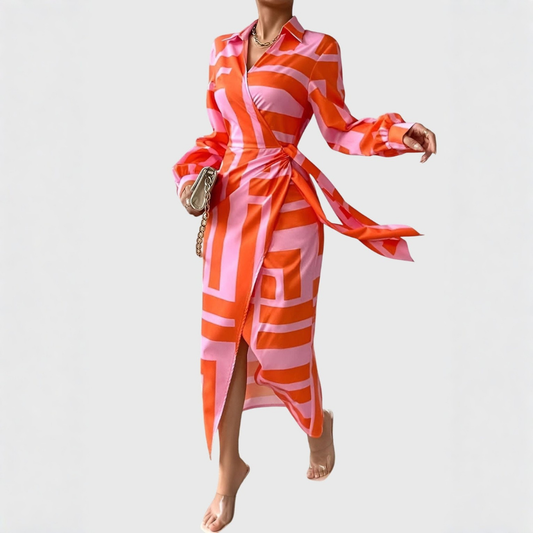 Gemma | Women's Midi Relaxed Striped Summer Dress