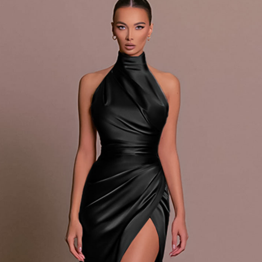 Edith | Women's High Neckline Dress for Wedding Guests