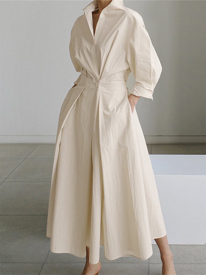 Jessica | Women's Fitted Shirt Maxi Dress