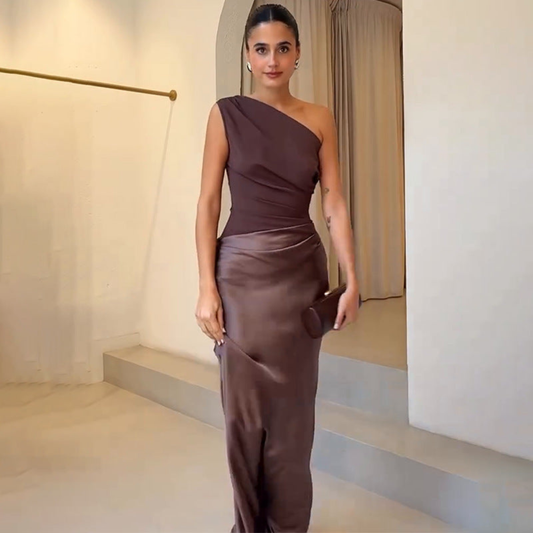 Hanna | Women's Wedding Guest Dress One-Shoulder Evening Dress