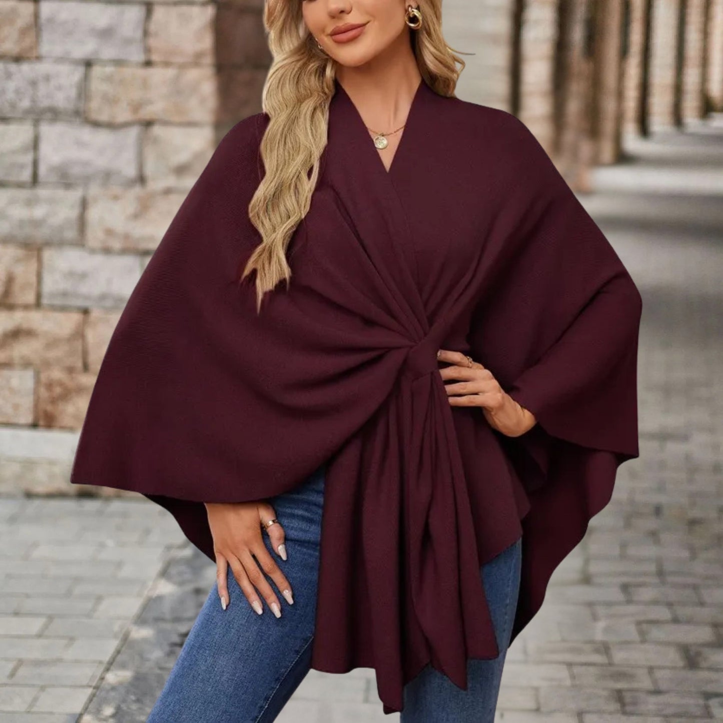 Veronica | Women's Lightweight Casual Cape-Style Top