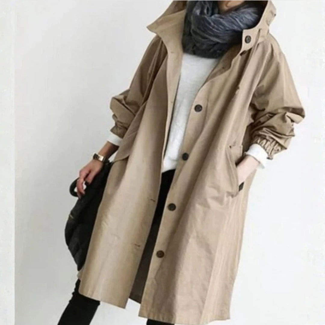 Edith | Women's long Streetcoat with Button Placket