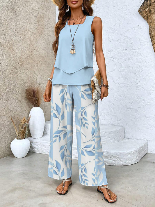 Benedetta | Women's Breathable Wide-Leg Vacation Set