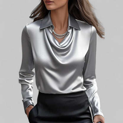 Theresa | Women's Satin Elegant Lightweight Blouse