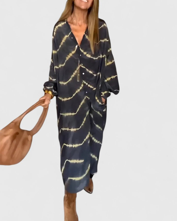 Pauline | Women's Tie-Dye Shirt Dress