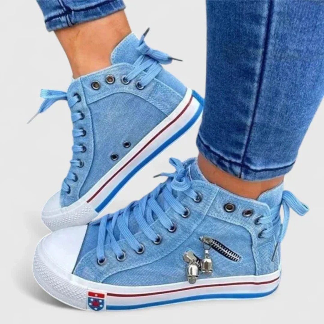 Michaela | Women's Denim Hochgeschnittene Sneakers