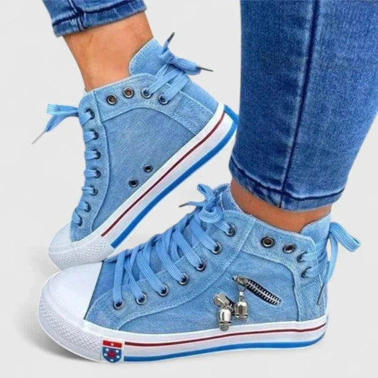Michaela | Women's Denim Hochgeschnittene Sneakers
