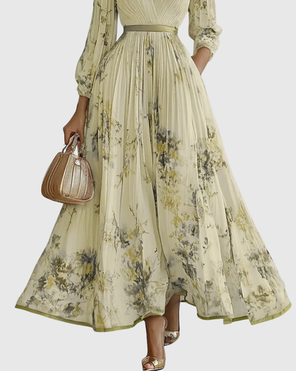 Isabella | Women's Sleeveless Pleated Floral Midi Dress