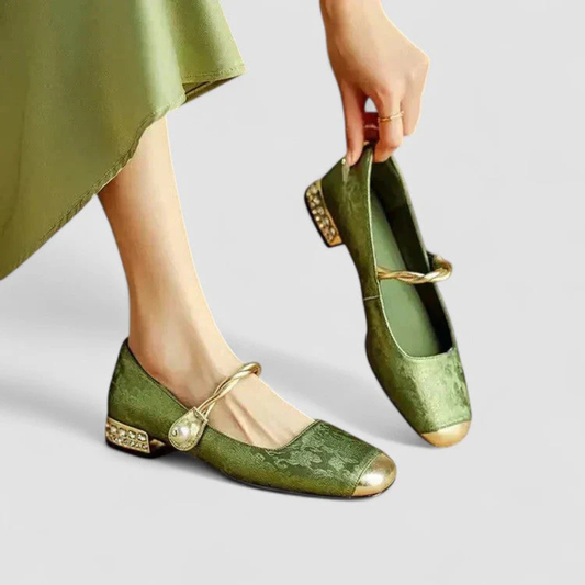 Natascha | Women's Strap Detail Low Heel Shoes