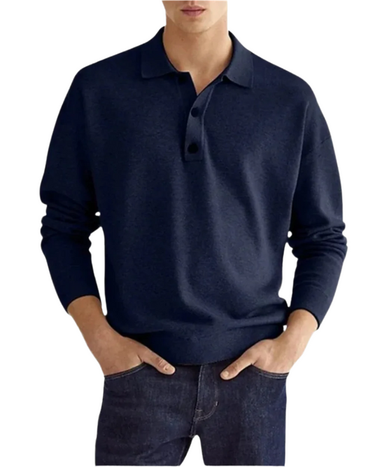 Henrik | Elegant & Breathable Polo Sweater