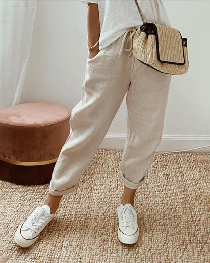 Helga | Stylish Casual Linen Pants