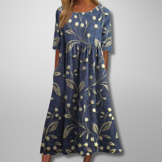 Milena | Breathable Midi Relaxed Women's Dress