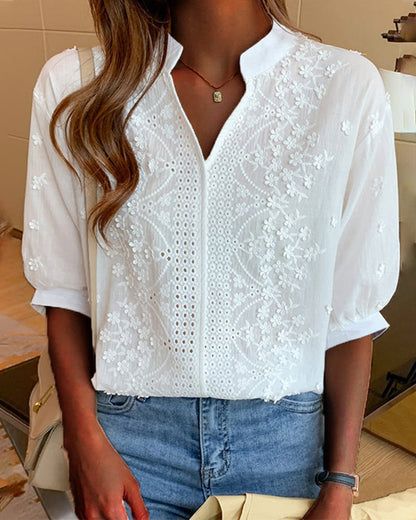 Susannah | Women's Breathable V-Neck Relaxed Summer Blouse