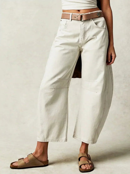 Gabriela | Women's Printed Jeans with Wide Leg