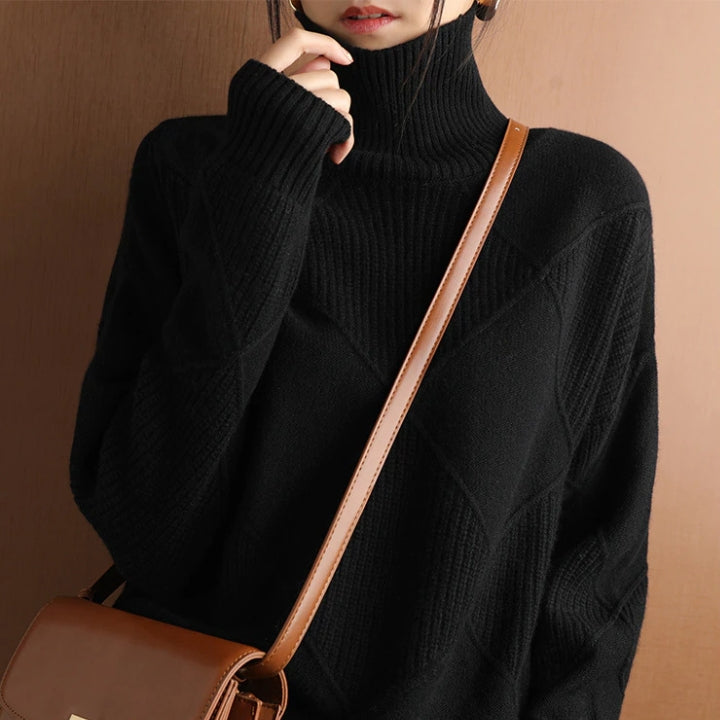 Natalie | Cozy Cable Knit Turtleneck Sweater