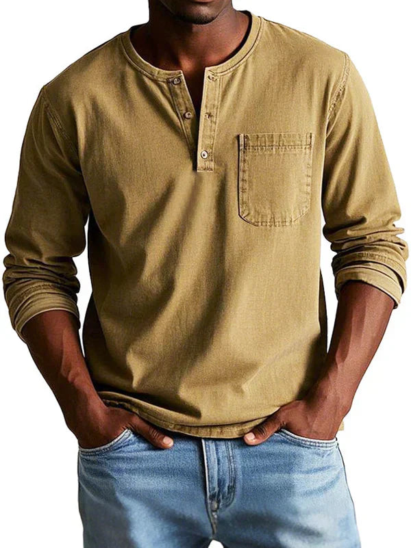 Flavio | Men’s Relaxed Kinetic Long Sleeve Henley