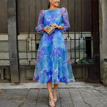 Anna | Women's Wedding Guest Dress Formal Floral Midi Dress