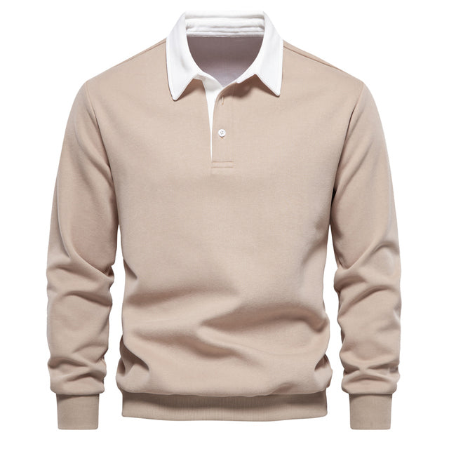 Marcello | Men’s Long Sleeve Polo with Heritage Collar
