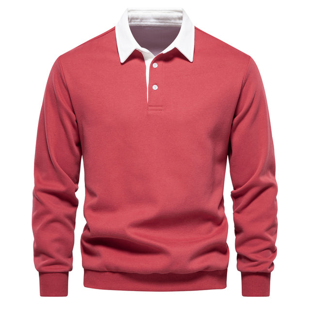 Marcello | Men’s Long Sleeve Polo with Heritage Collar