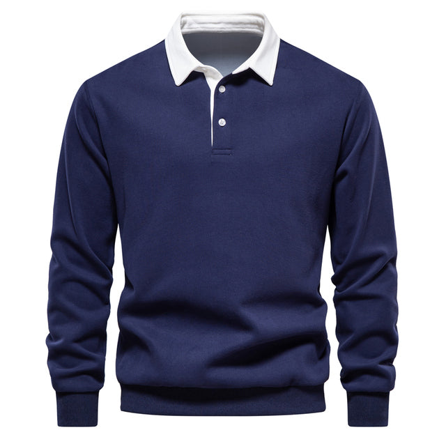 Marcello | Men’s Long Sleeve Polo with Heritage Collar