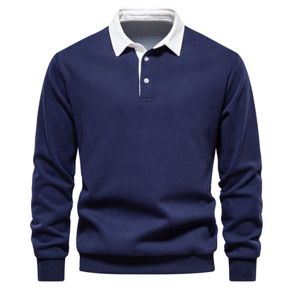 Marcello | Men’s Long Sleeve Polo with Heritage Collar