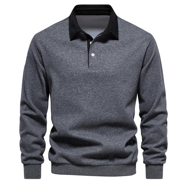 Marcello | Men’s Long Sleeve Polo with Heritage Collar