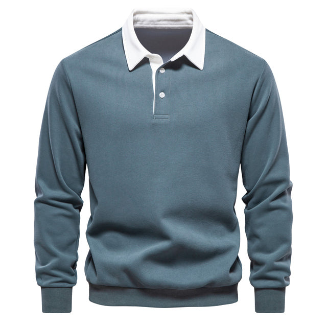 Marcello | Men’s Long Sleeve Polo with Heritage Collar