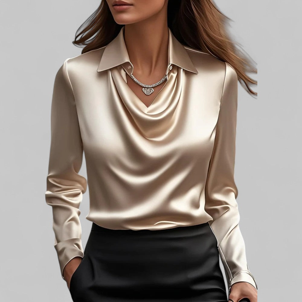 Theresa | Women's Satin Elegant Lightweight Blouse