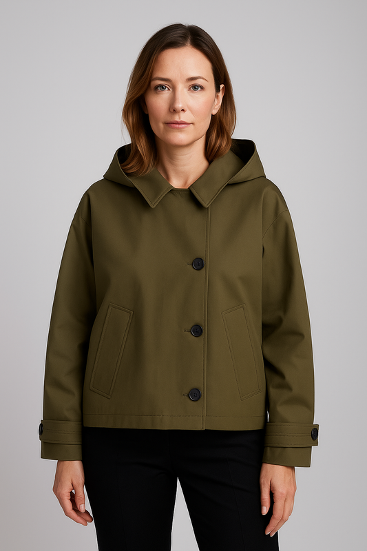 Gabriela | Women's Lightweight Waterproof Rain Jacket with Button Placket