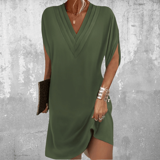 Egizia | Women's V-Neck Elegant Flattering Dress