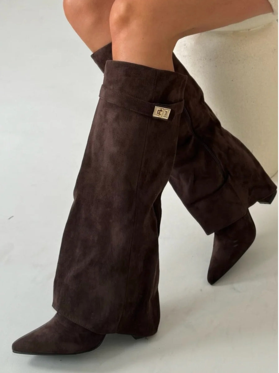 Angela | Women's Over-the-Knee Boots Over the Knee with Zip