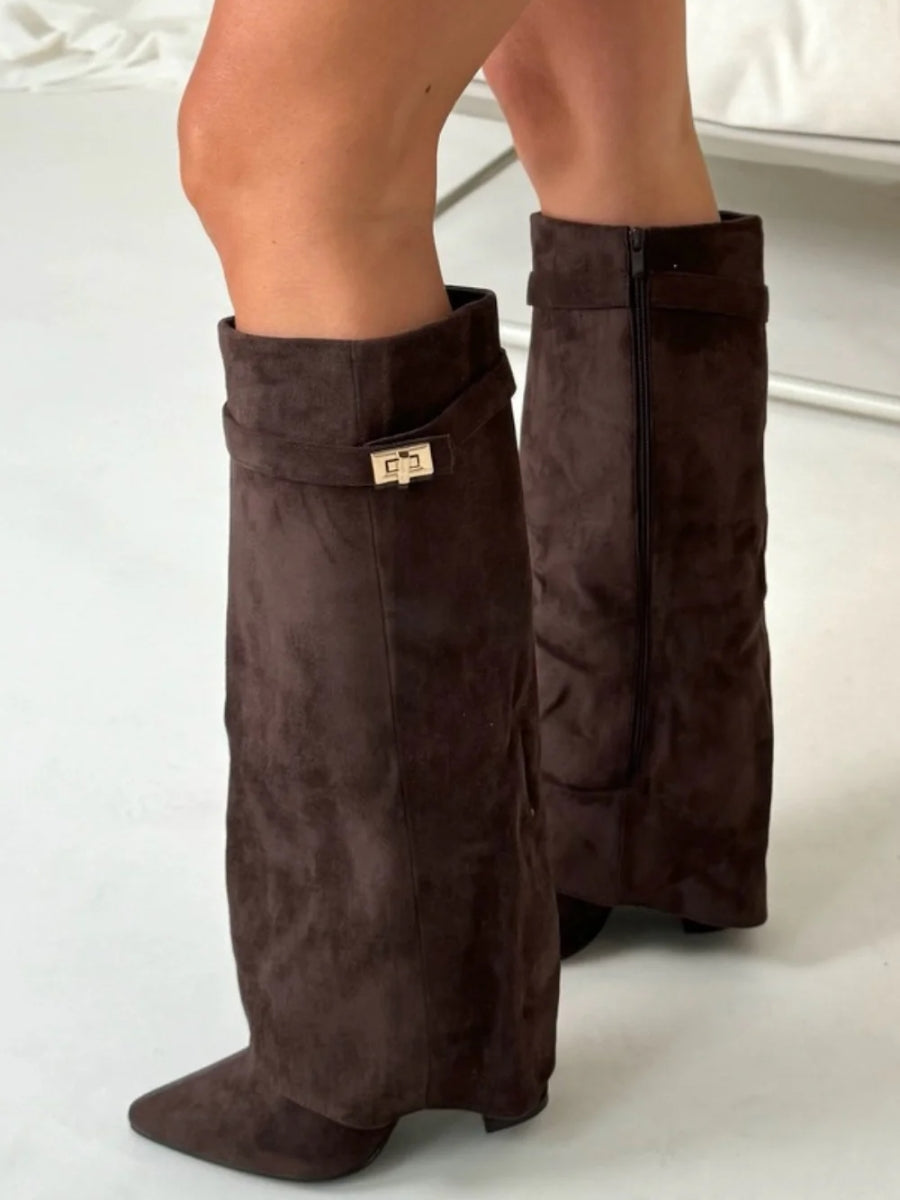 Angela | Women's Over-the-Knee Boots Over the Knee with Zip