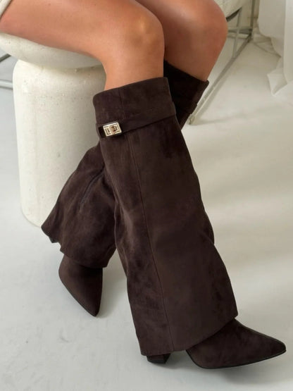 Angela | Women's Over-the-Knee Boots Over the Knee with Zip