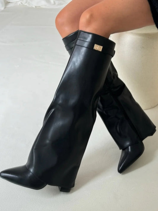 Angela | Women's Over-the-Knee Boots Over the Knee with Zip