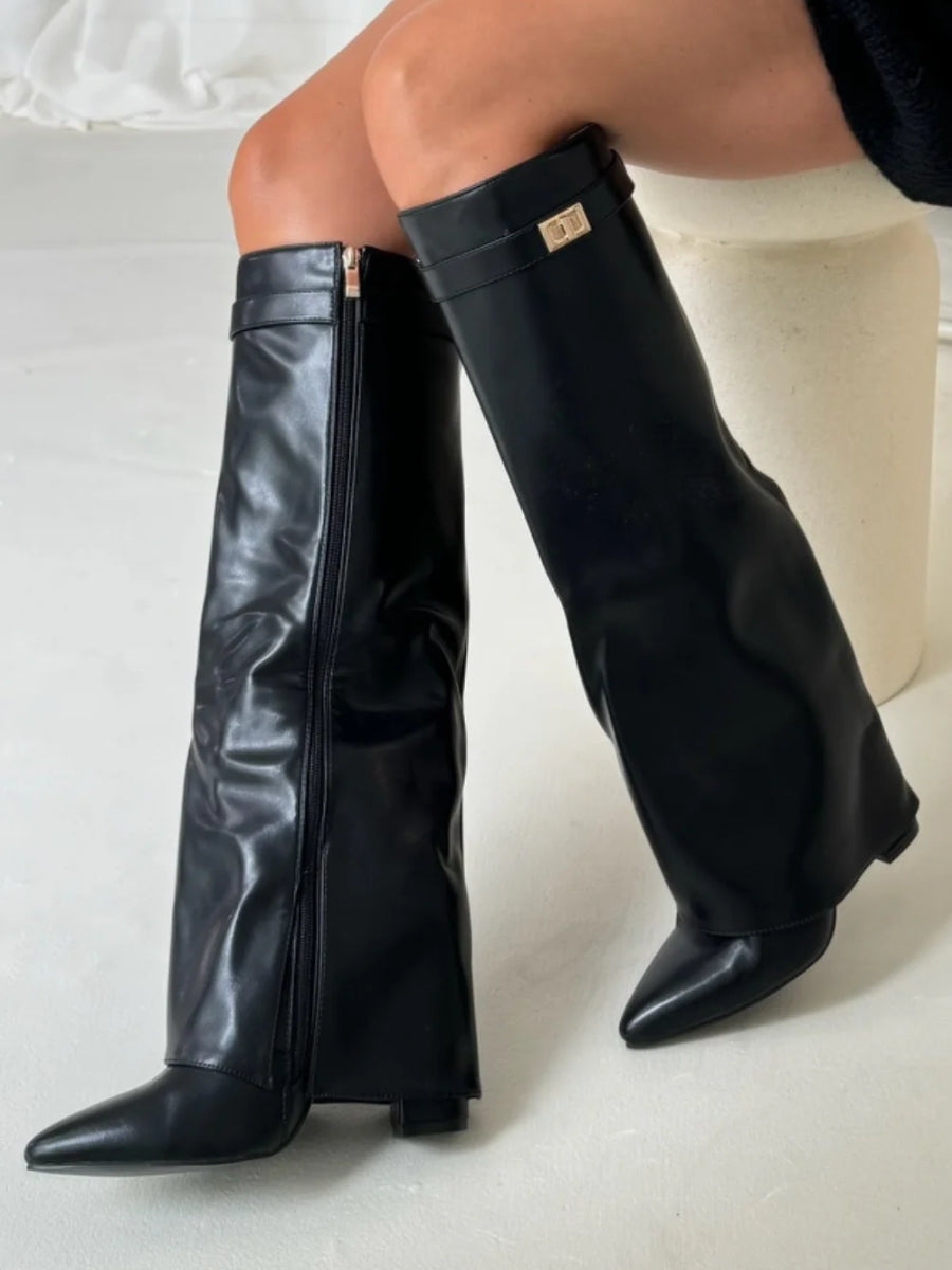 Angela | Women's Over-the-Knee Boots Over the Knee with Zip