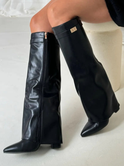 Angela | Women's Over-the-Knee Boots Over the Knee with Zip