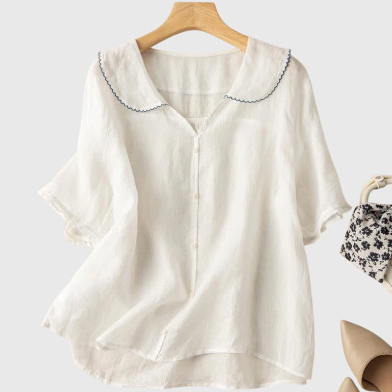 Stephanie | Women's Relaxed Elegant Lightweight Blouse