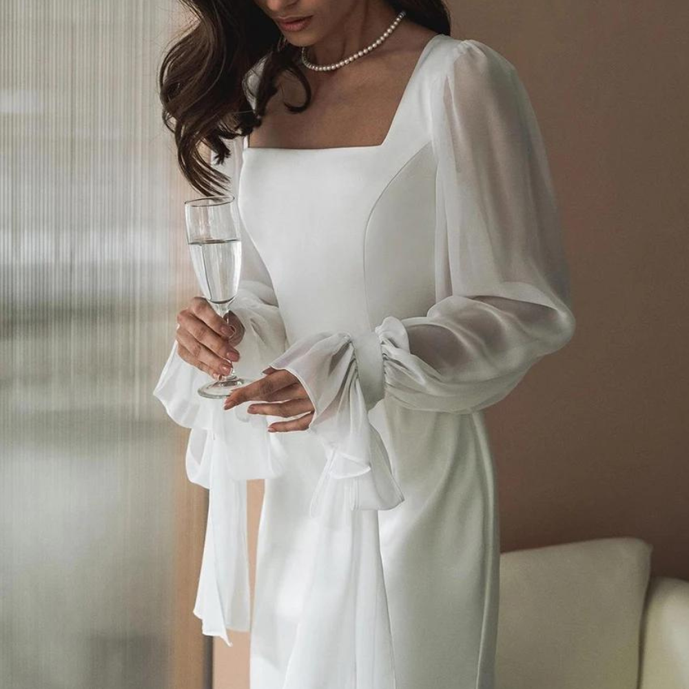 Emilia | Women's Off-Shoulder langes Dress for Wedding Guests