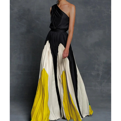 Sandra | Women's Modern Maxi Dress with Asymmetric Shoulder and Flowing Cut