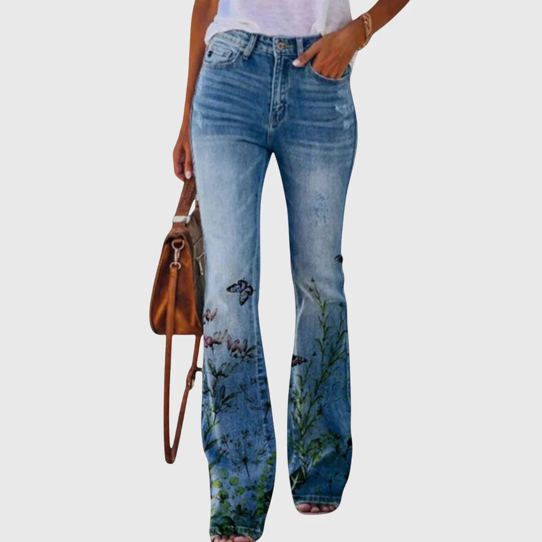 Nicole | Women's Relaxed Floral Summer Jeans