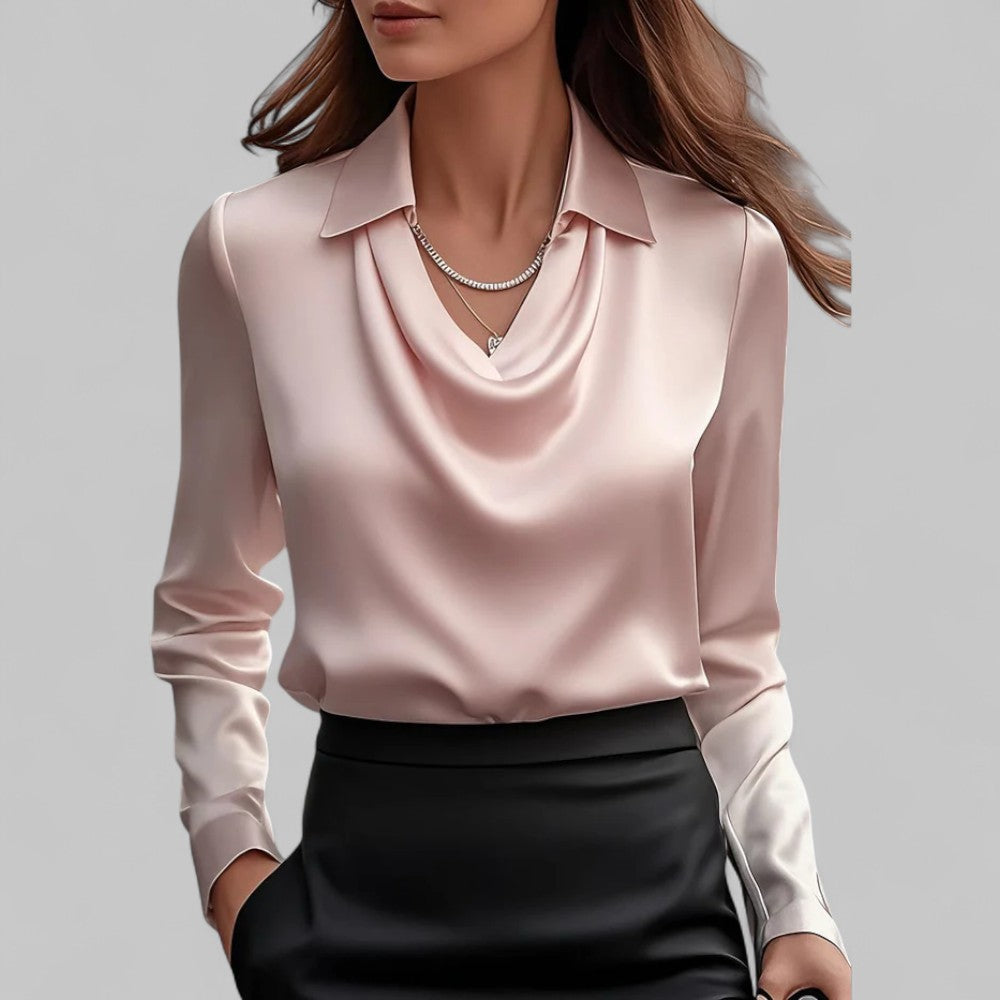 Theresa | Women's Satin Elegant Lightweight Blouse