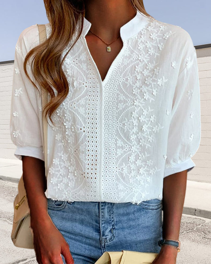Susannah | Women's Breathable V-Neck Relaxed Summer Blouse
