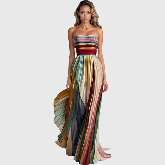 Regine | Women's Strapless Mehrfarbig Shorts Maxi Dress