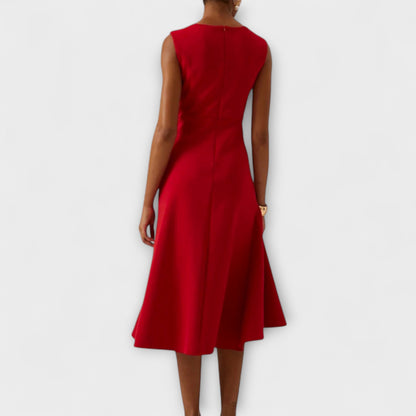 Beatrice | Women's Draped Asymmetrisches Midi Dress
