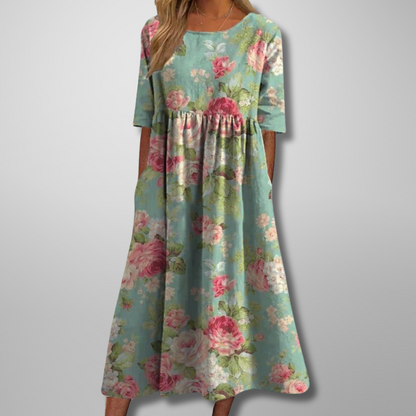 Milena | Breathable Midi Relaxed Women's Dress