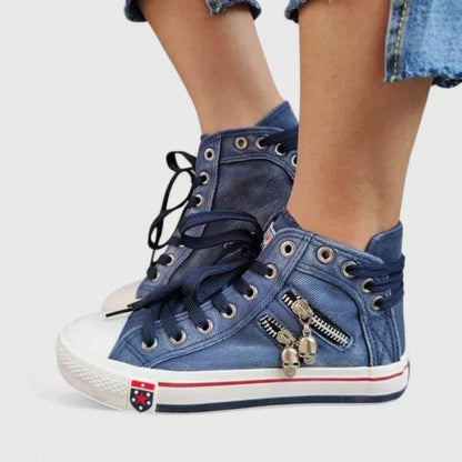 Michaela | Women's Denim Hochgeschnittene Sneakers