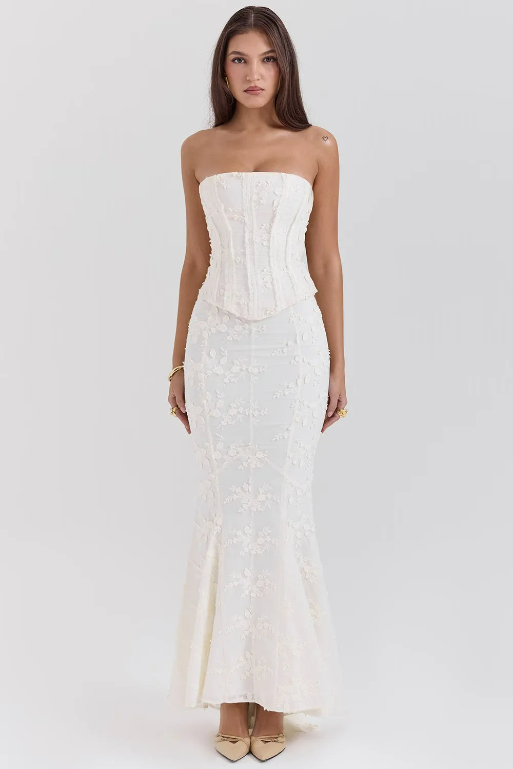 Bexley | Embroidered Corset Wedding Guest Dress