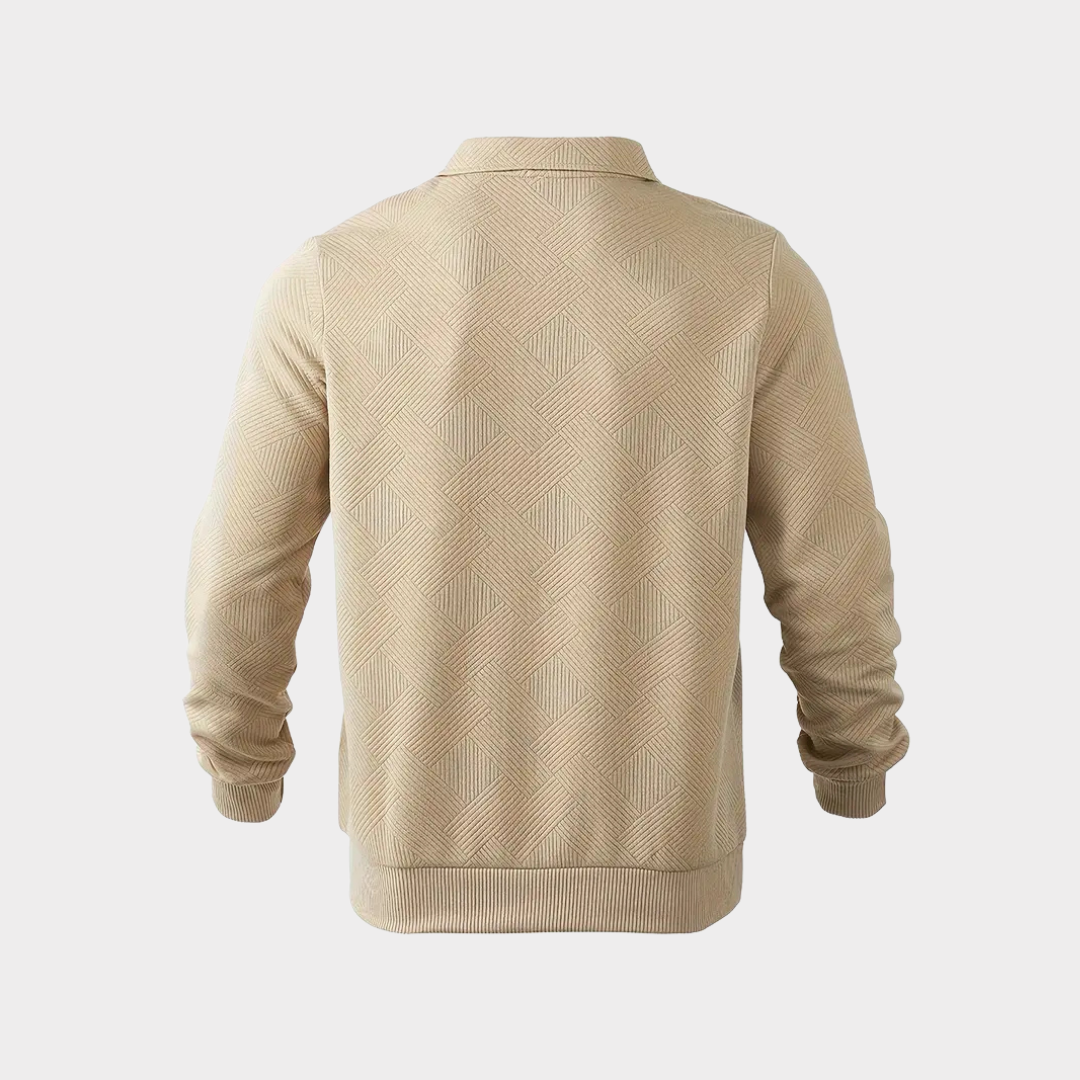 Robert | Men’s Leisure Polo Sweatshirt with Long Sleeves