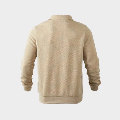 Robert | Men’s Leisure Polo Sweatshirt with Long Sleeves