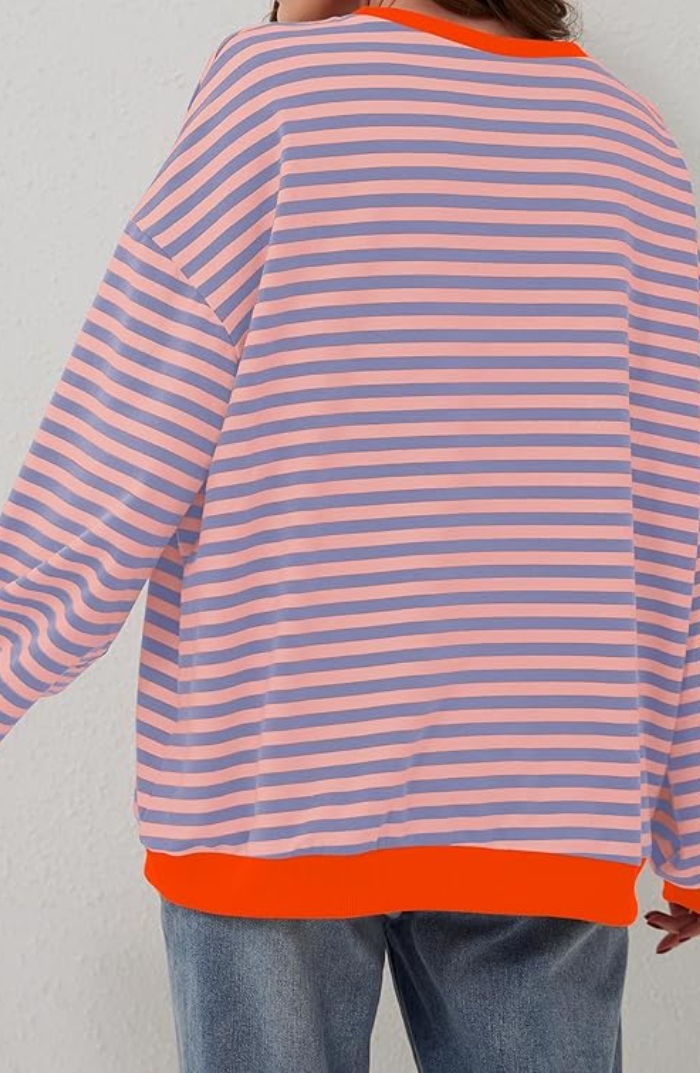 Anja | Women's Striped Round Neck Sweater for Spring